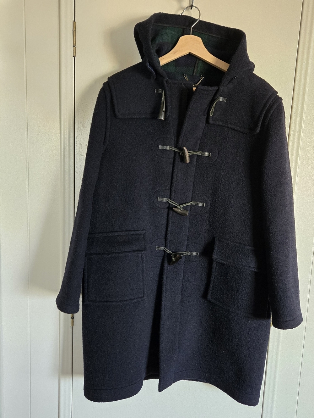 Brooks Brothers Men's XL Hooded Duffle Coat - Navy